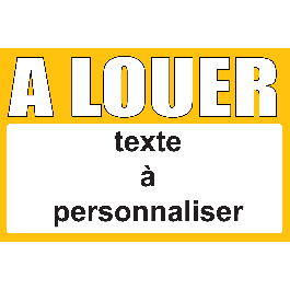 Panneau à Louer 40 X 60 Cm Jaune à Personnaliser - Panneaux à Louer ...