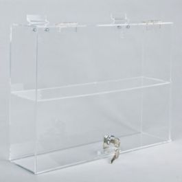 Vitrine de comptoir en plexiglass transparent à 2 compartiments h33901