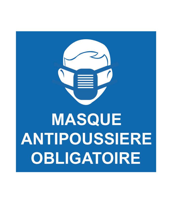 Panneau Autocollant D'Obligation - Masque Anti-Poussière