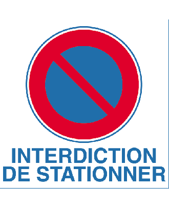 Autocollant interdit Stationner, se garer, parking Etiquette & Autocollant